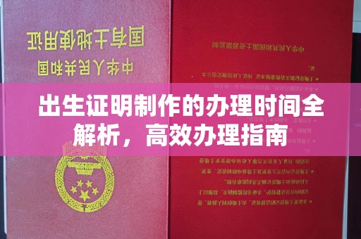 博湖出生证明制作的办理时间全解析，高效办理指南