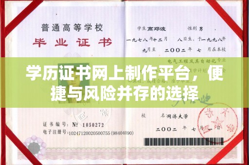 博湖学历证书网上制作平台，便捷与风险并存的选择