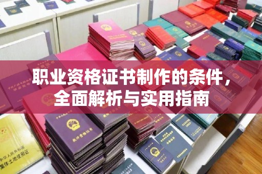 博湖职业资格证书制作的条件，全面解析与实用指南